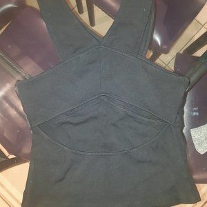 Open back asymmetrical top